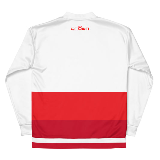 CROWN DOUBLE RED Unisex Bomber Jacket