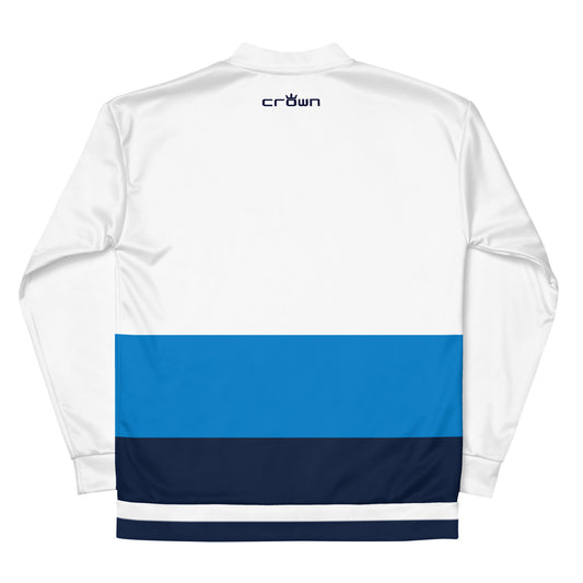 CROWN DOUBLE BLUE Unisex Bomber Jacket