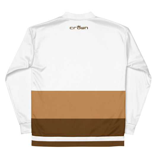 CROWN DOUBLE TAN Unisex Bomber Jacket
