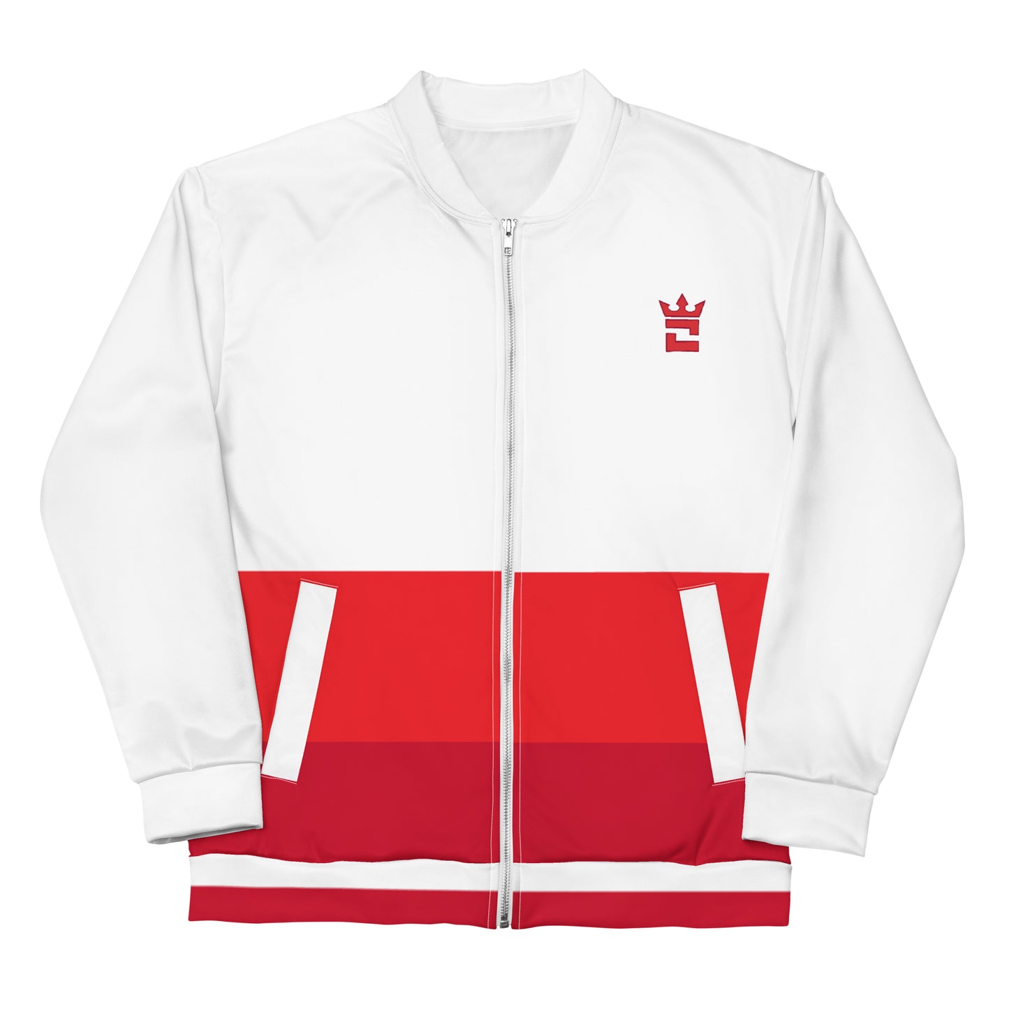 CROWN DOUBLE RED Unisex Bomber Jacket