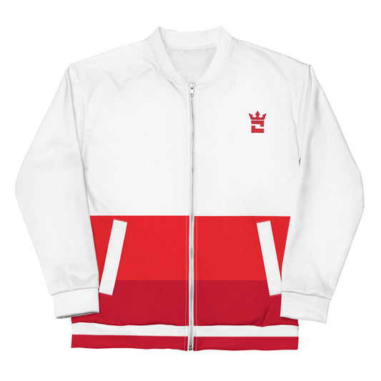 CROWN DOUBLE RED Unisex Bomber Jacket