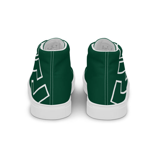 CROWN BIG TIME GREEN Men’s high top canvas shoes