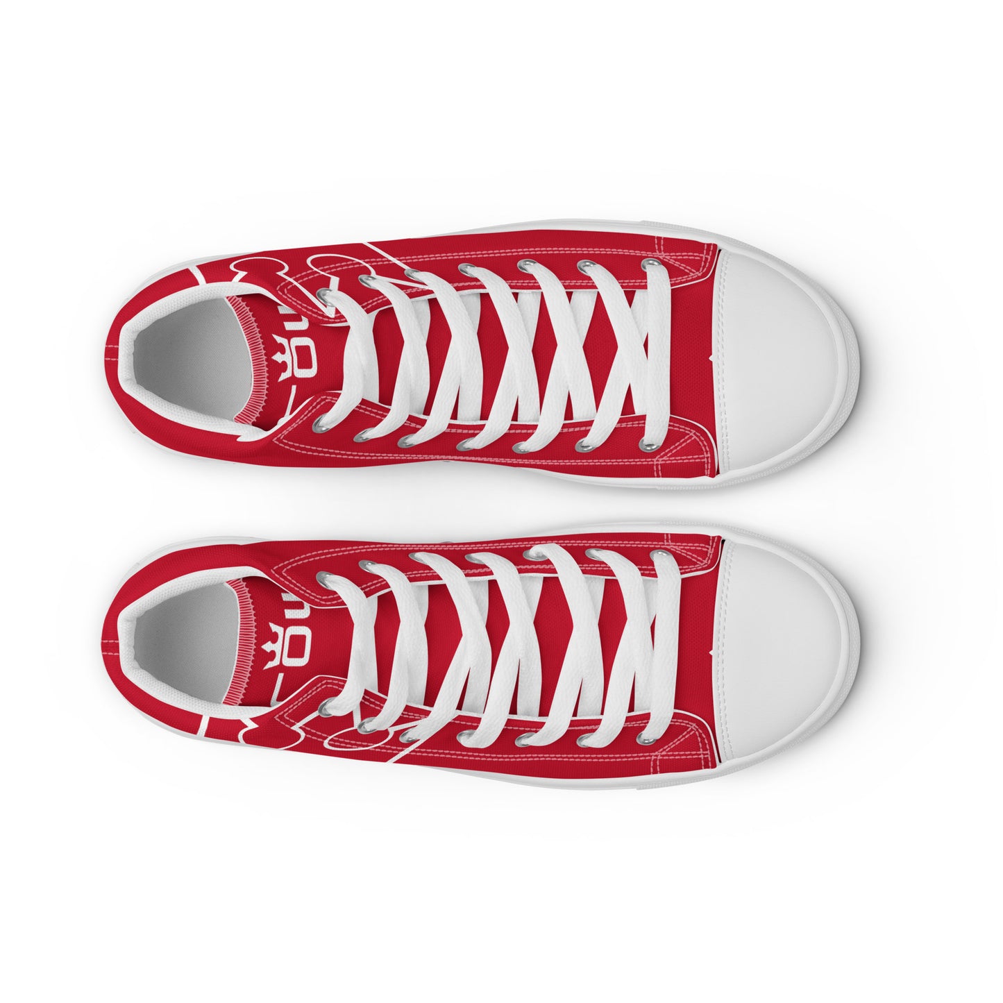 CROWN BIG TIME RED Men’s high top canvas shoes