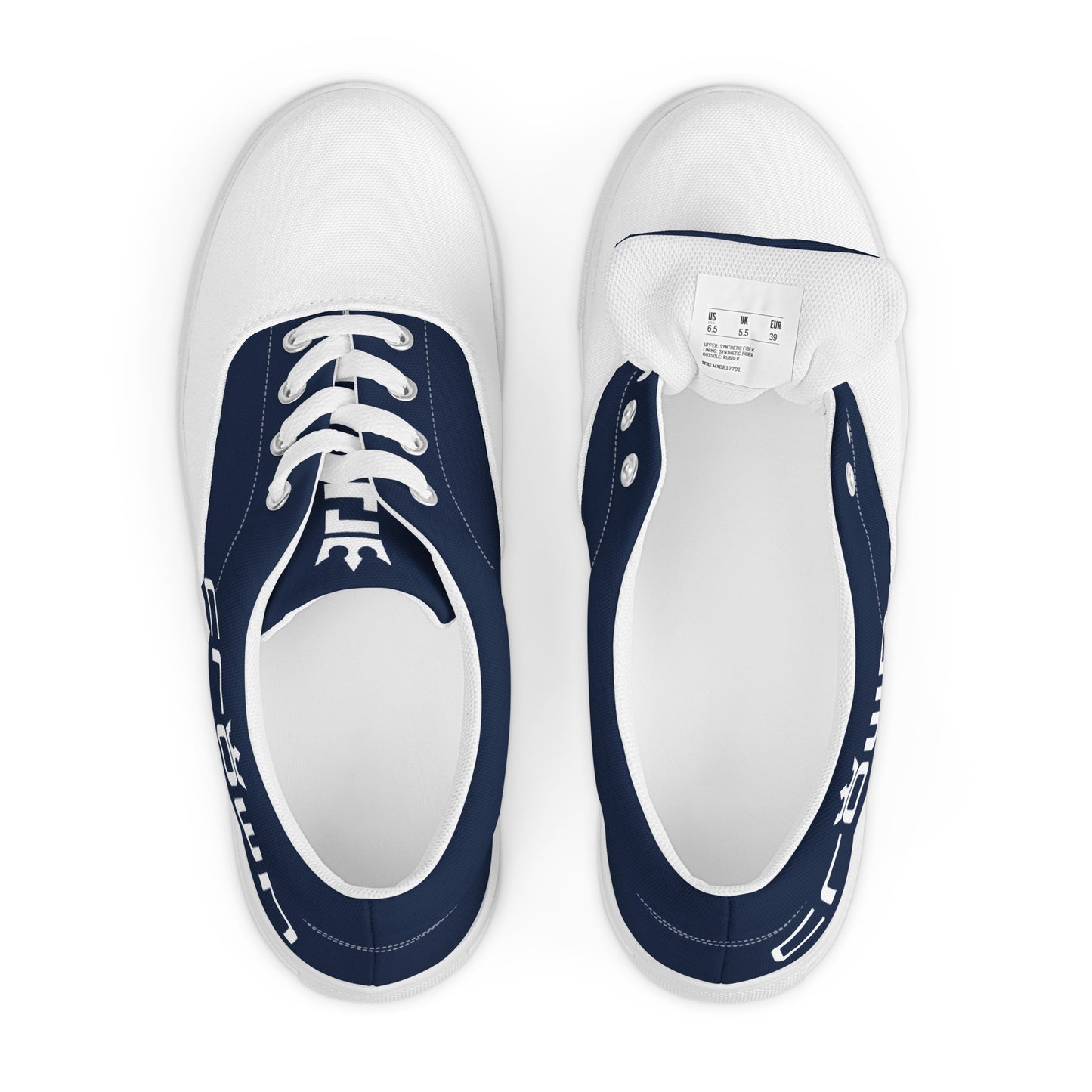 CROWN 2 TONE NAVY Men’s lace-up canvas shoes