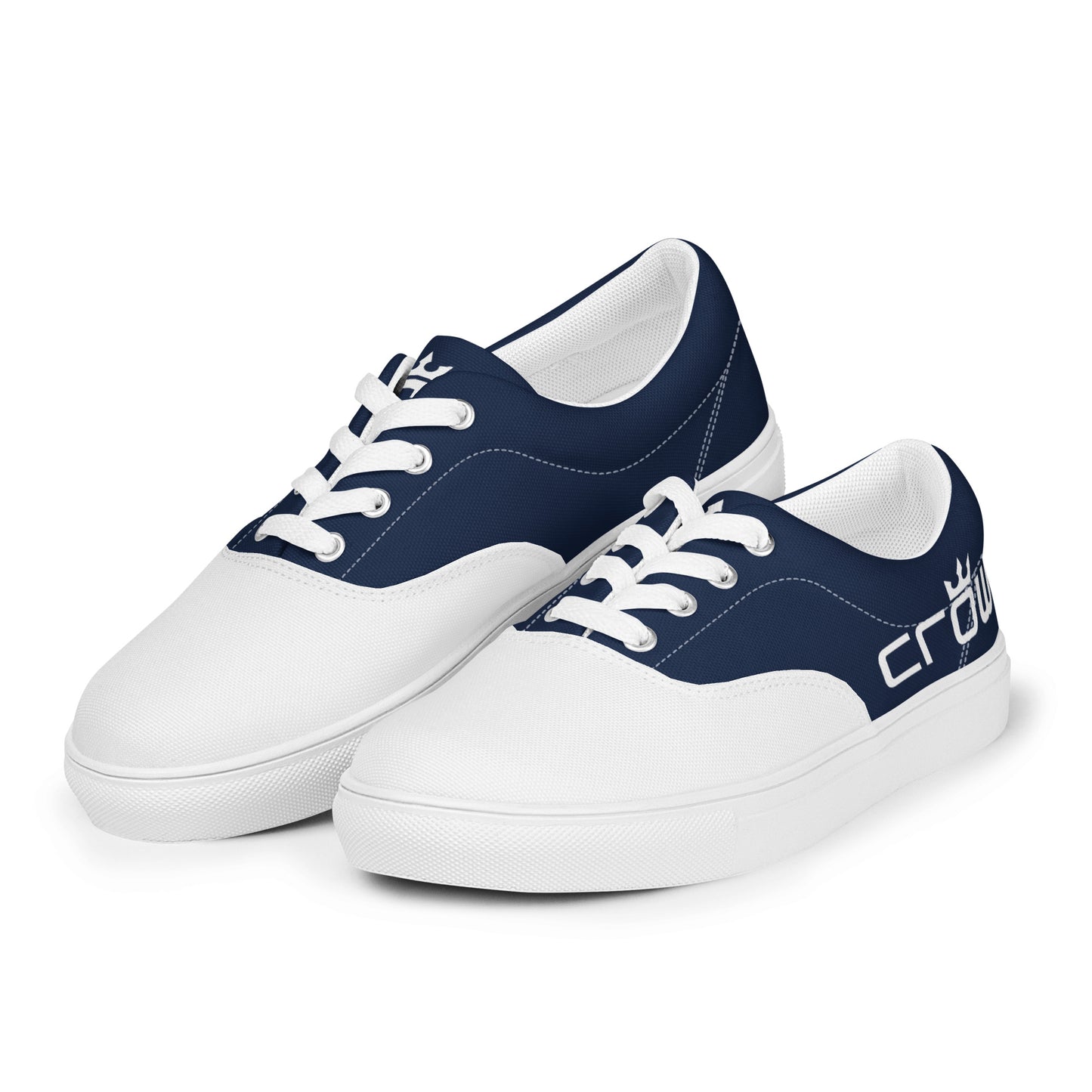 CROWN 2 TONE NAVY Men’s lace-up canvas shoes