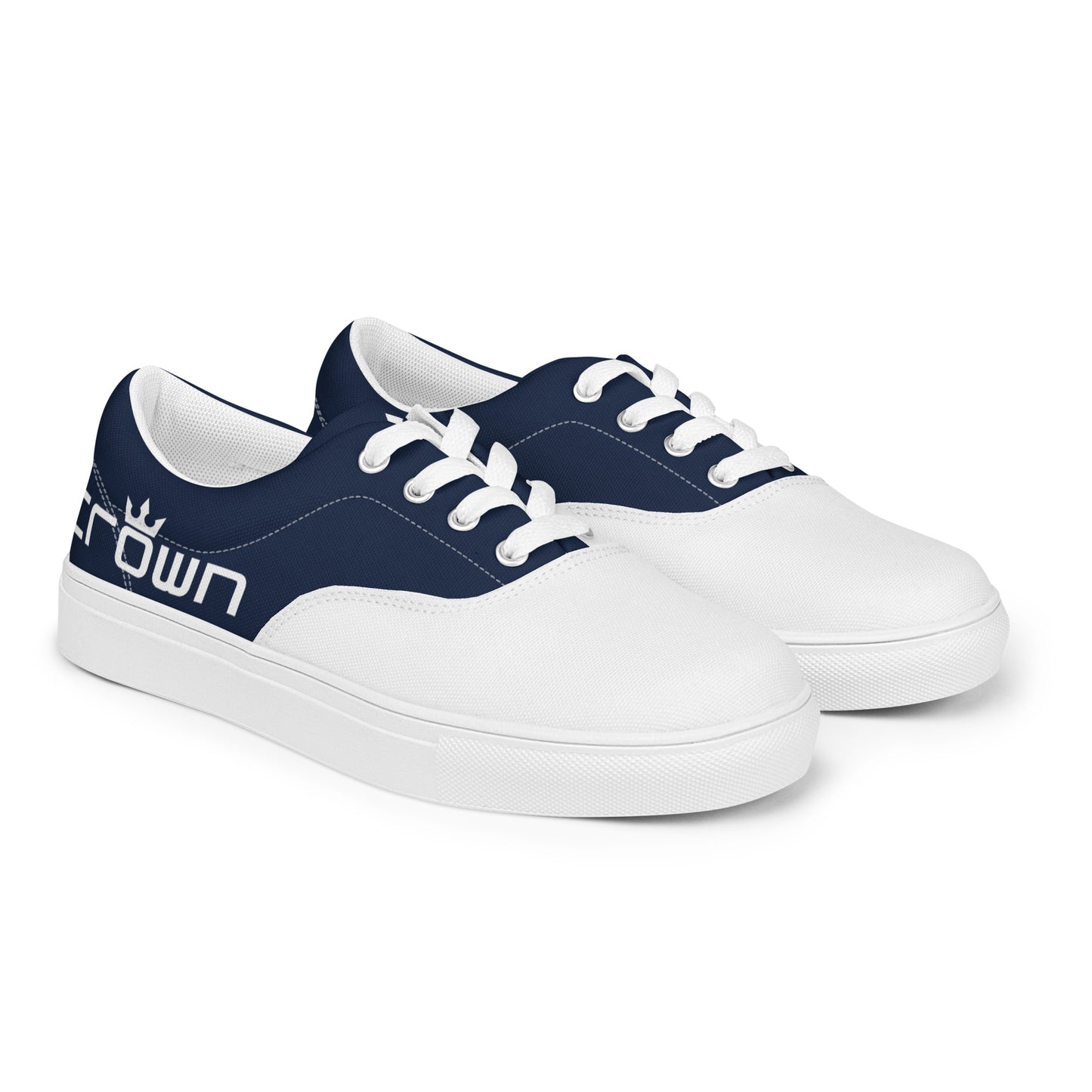 CROWN 2 TONE NAVY Men’s lace-up canvas shoes