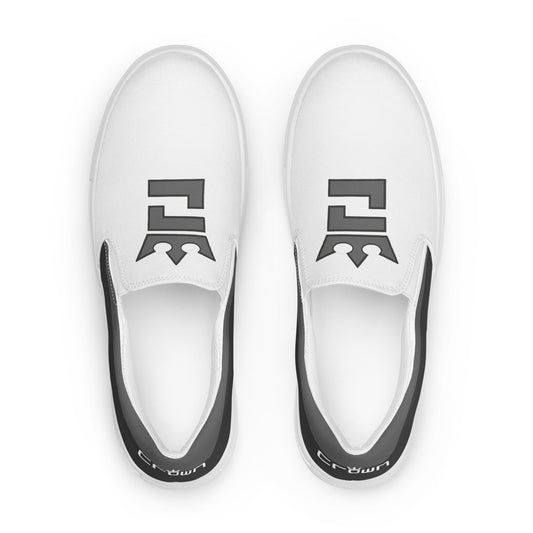 CROWN DOUBLE GRAY Men’s slip-on canvas shoes