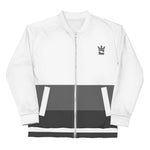 CROWN DOUBLE GRAY Unisex Bomber Jacket