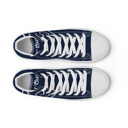 CROWN BIG TIME NAVY Men’s high top canvas shoes