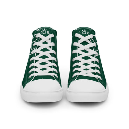 CROWN BIG TIME GREEN Men’s high top canvas shoes