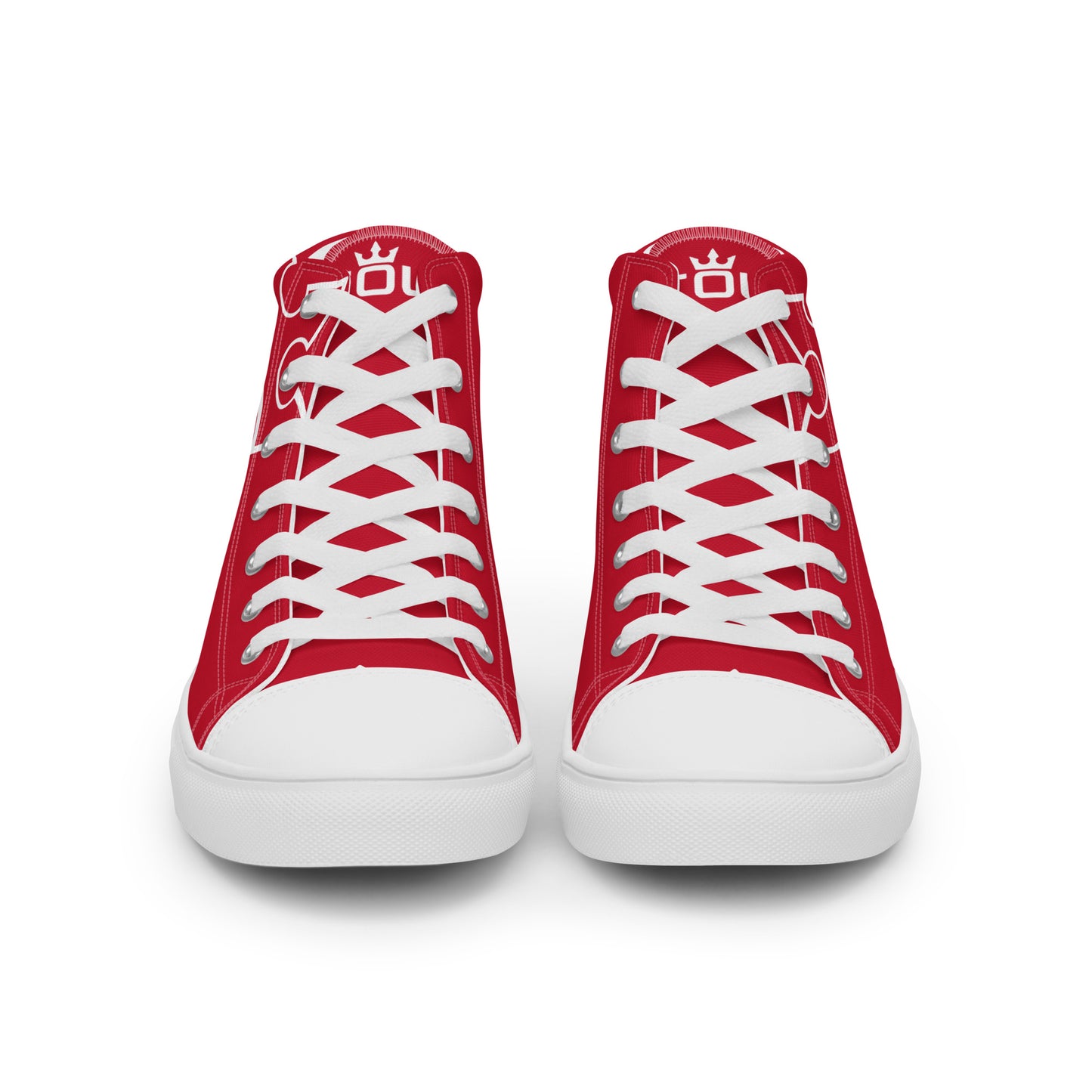 CROWN BIG TIME RED Men’s high top canvas shoes