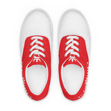 CROWN 2 TONE RED Men’s lace-up canvas shoes