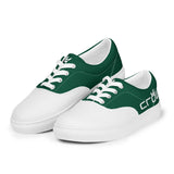 CROWN 2 TONE GREEN Men’s lace-up canvas shoes