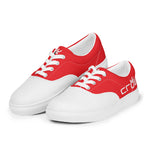 CROWN 2 TONE RED Men’s lace-up canvas shoes