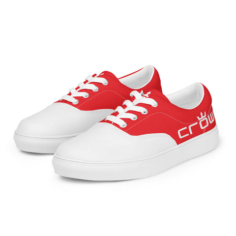 CROWN 2 TONE RED Men’s lace-up canvas shoes