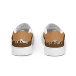 CROWN DOUBLE TAN Men’s slip-on canvas shoes