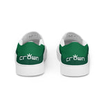 CROWN DOUBLE GREEN Men’s slip-on canvas shoes