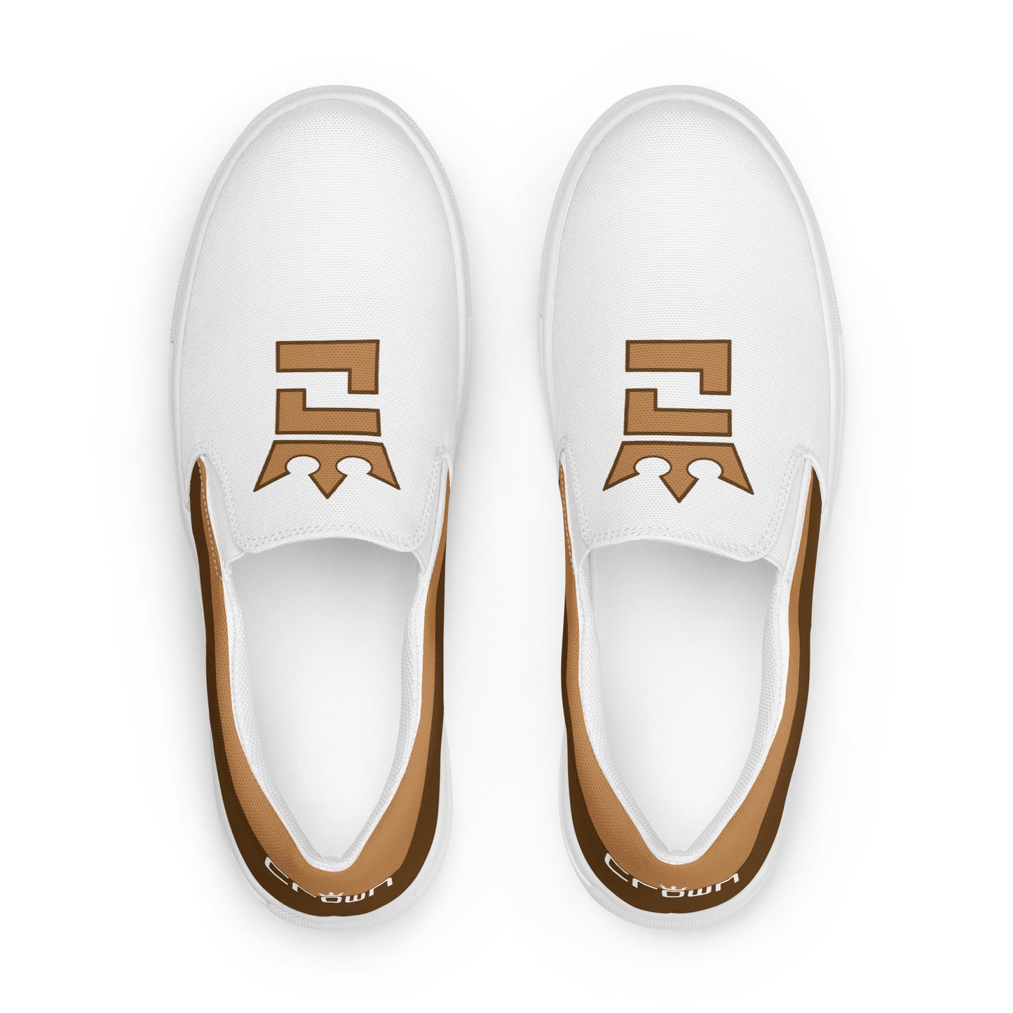 CROWN DOUBLE TAN Men’s slip-on canvas shoes