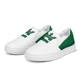 CROWN DOUBLE GREEN Men’s slip-on canvas shoes